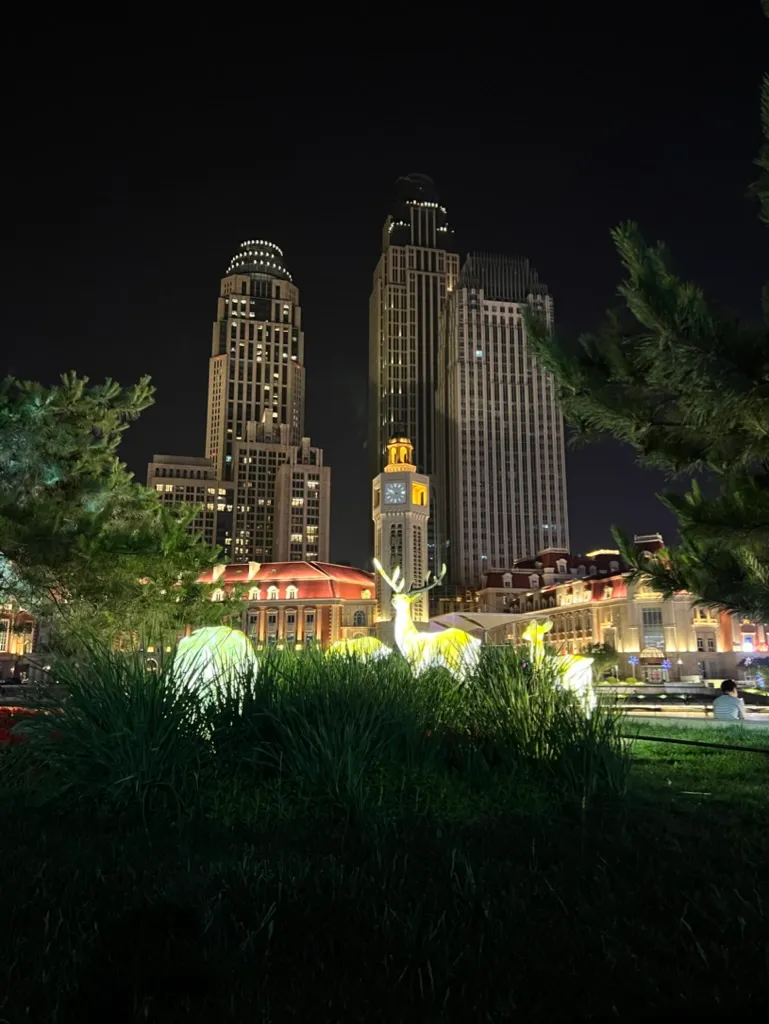 海河边一起吹晚风,我一直觉得楼层高处的像是如来佛祖的发型（5月21日）